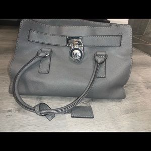 Gray Michael Kors purse